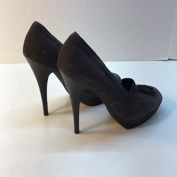 Yves Saint Laurent Gray Suede Heels Made in Italy Size 41 (US 10) - Picture 7 of 15